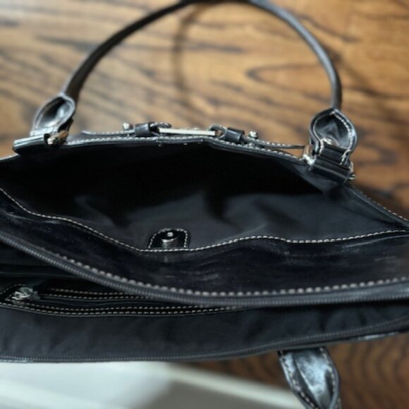 Giani Bernini Leather Tote Briefcase Shoulder Bag - Picture 5 of 5